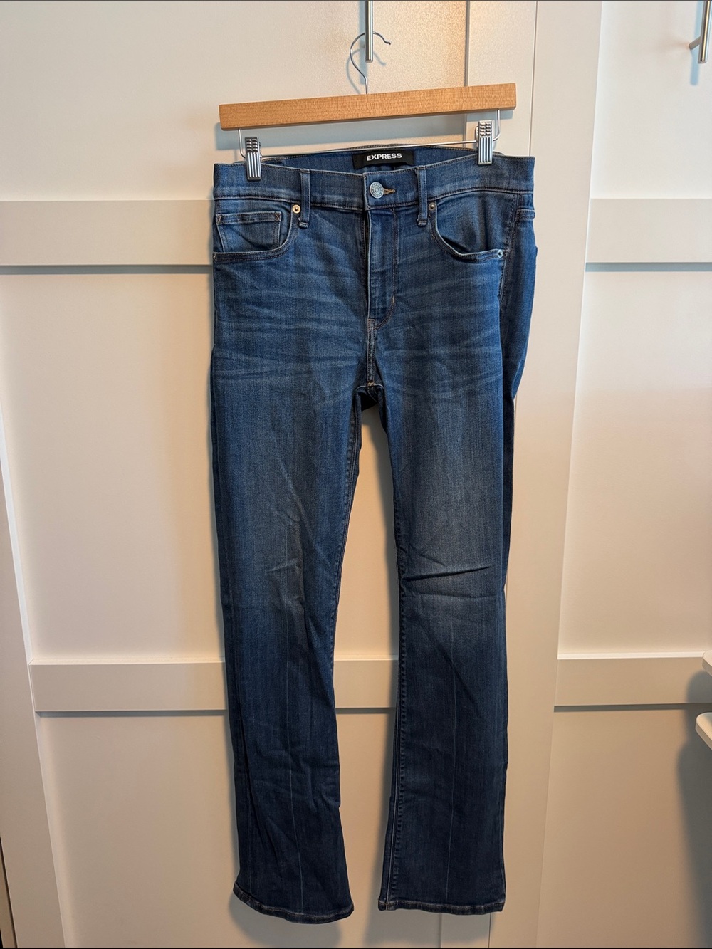 Express Blue Straight-Leg Jeans